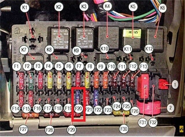 предохранитель прикуривателя Калина