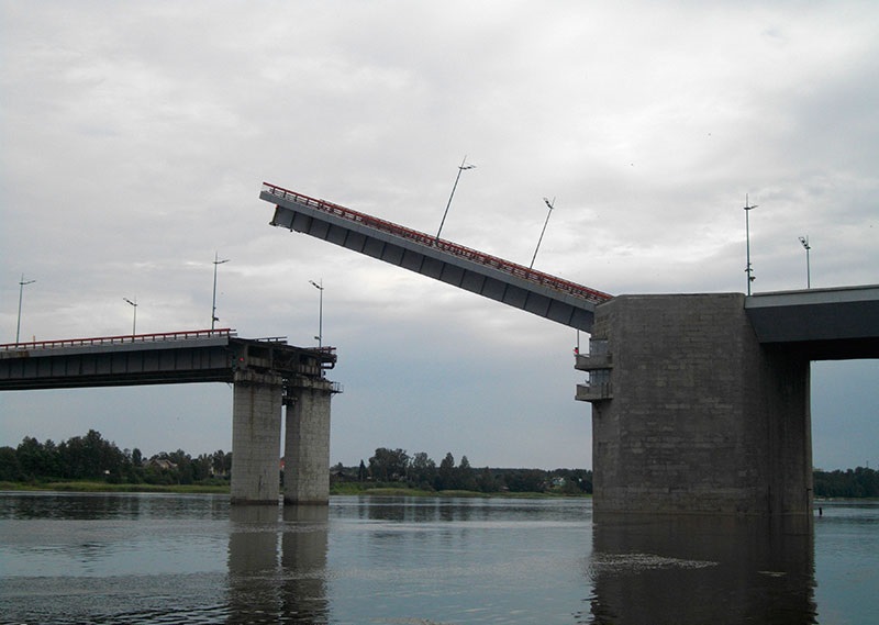 конструкция Ладожского моста фотография