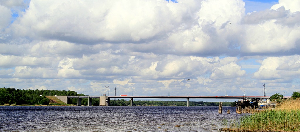 Ладожский мост вид сбоку фотография