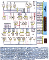 Электрическая схема соединений системы управления двигателем автомобиля Chevrolet Niva ВАЗ-2123 выпуска до 2009 года