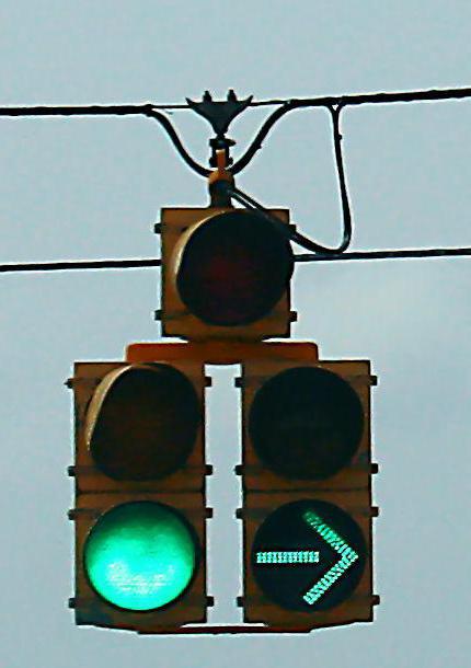 светофор с дополнительной секцией направо правила проезда