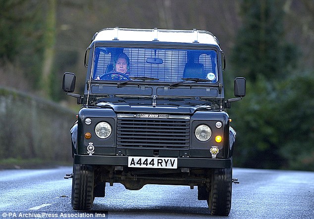 Hot wheels: The Queen regularly uses the Defender  on the Sandringham Estate in Norfolk