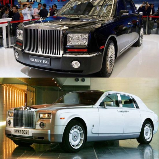 Geely GE и Rolls-Royce Phantom