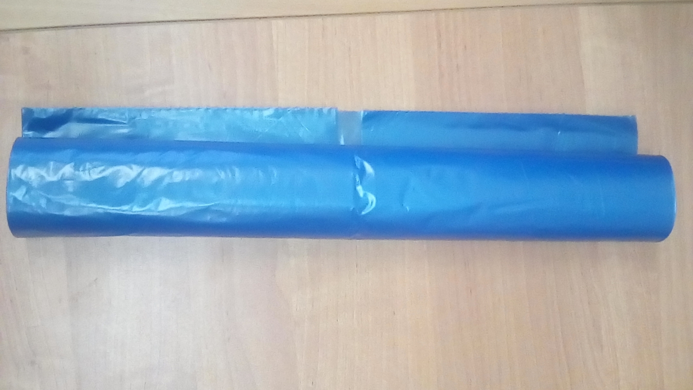 Мусорные мешки ПВД в рулонах (цвет: синий, объем: 120 л)