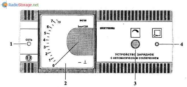 Зарядное устройство с автоматическим отключением ЭЛЕКТРОНИКА У3-А-6/12-7,5-УХ Л 3.1, схема