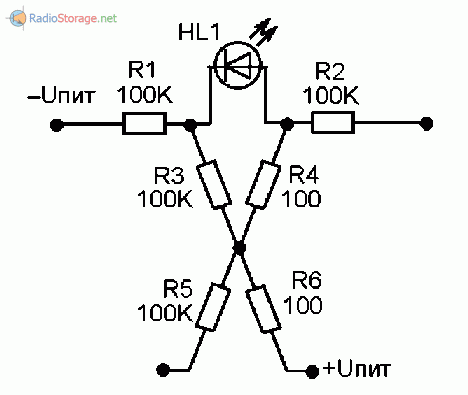 Схема светодиодного человечка 3