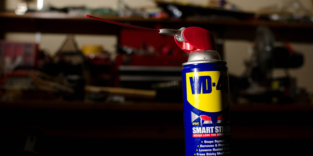 Обработка спреем WD-40