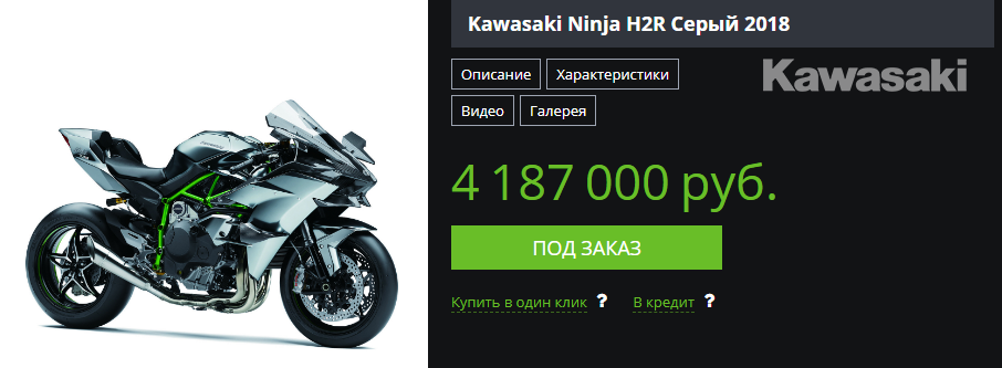 Вне системы Kawasaki Ninja h3R