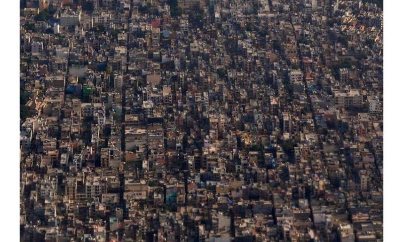 A general view of the outskirts of the Indian capital New Delhi, which is set to overtake Tokyo by 2028 as the world
