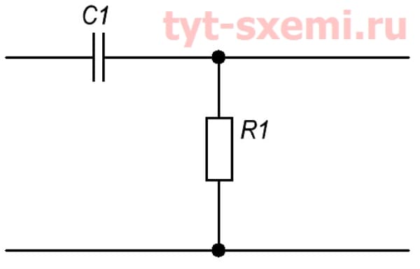 ФВЧ резистор и конденсатор