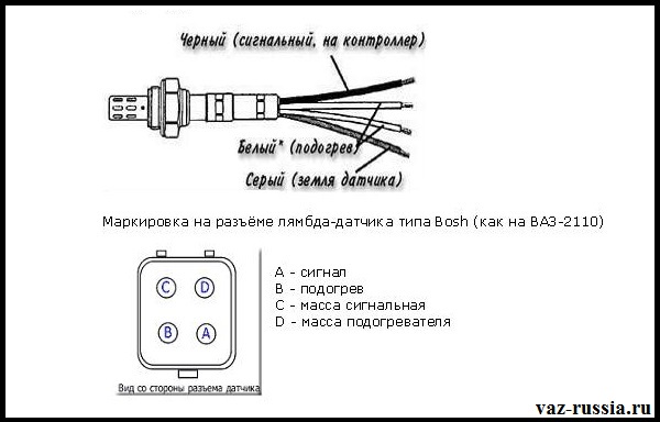 На фото изображены провода которые идут от датчика кислорода