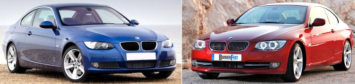 BMW E92 - отличия седана - до и после рестайлинга LCI