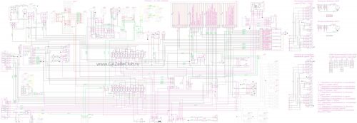 Схема электрическая принципиальная для автомобилей Газель, Соболь с двигателем ЗМЗ-40524 Евро-3