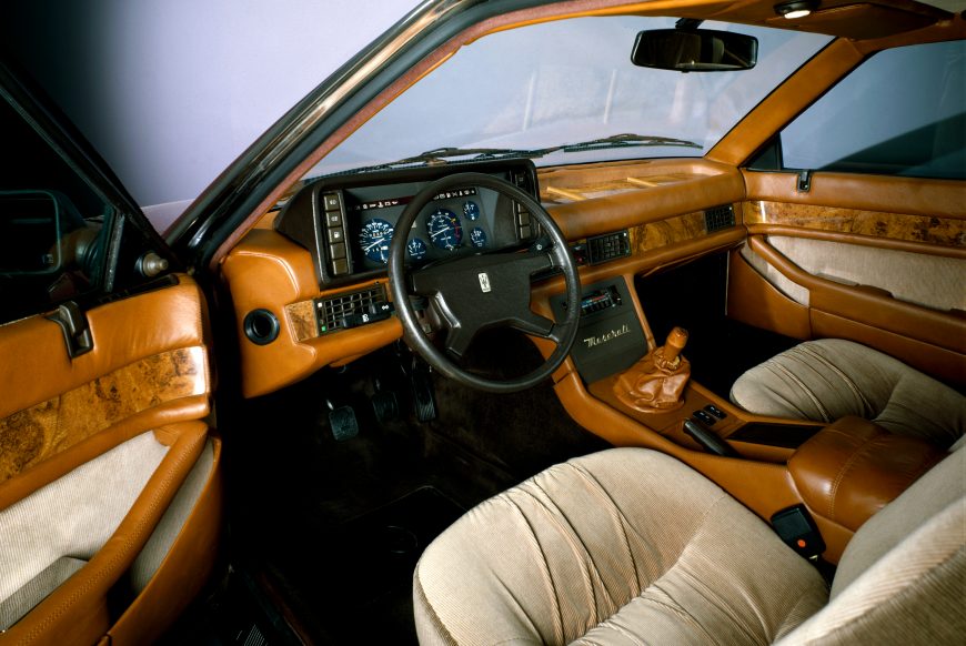 1981 Maserati Biturbo - interior view of the classic sporty coupe